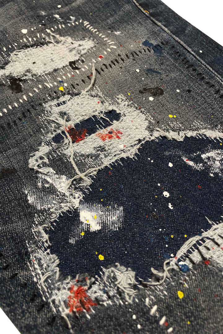 STITCH PAINT DENIM PANTS