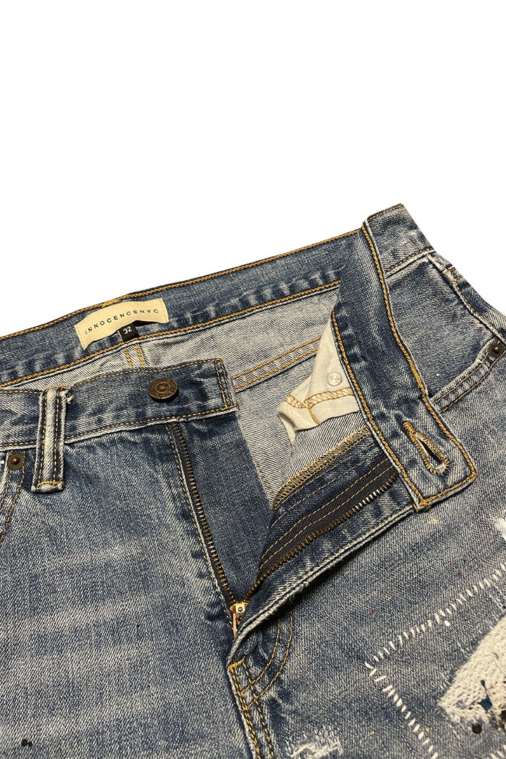 STITCH PAINT DENIM PANTS