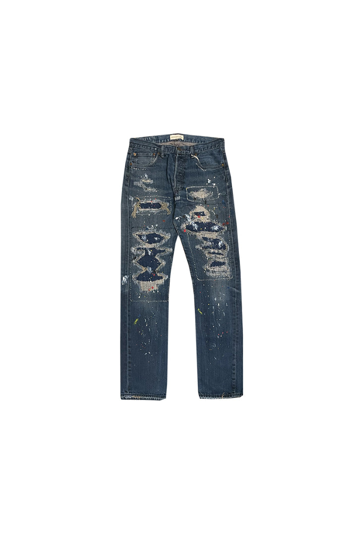 STITCH PAINT DENIM PANTS