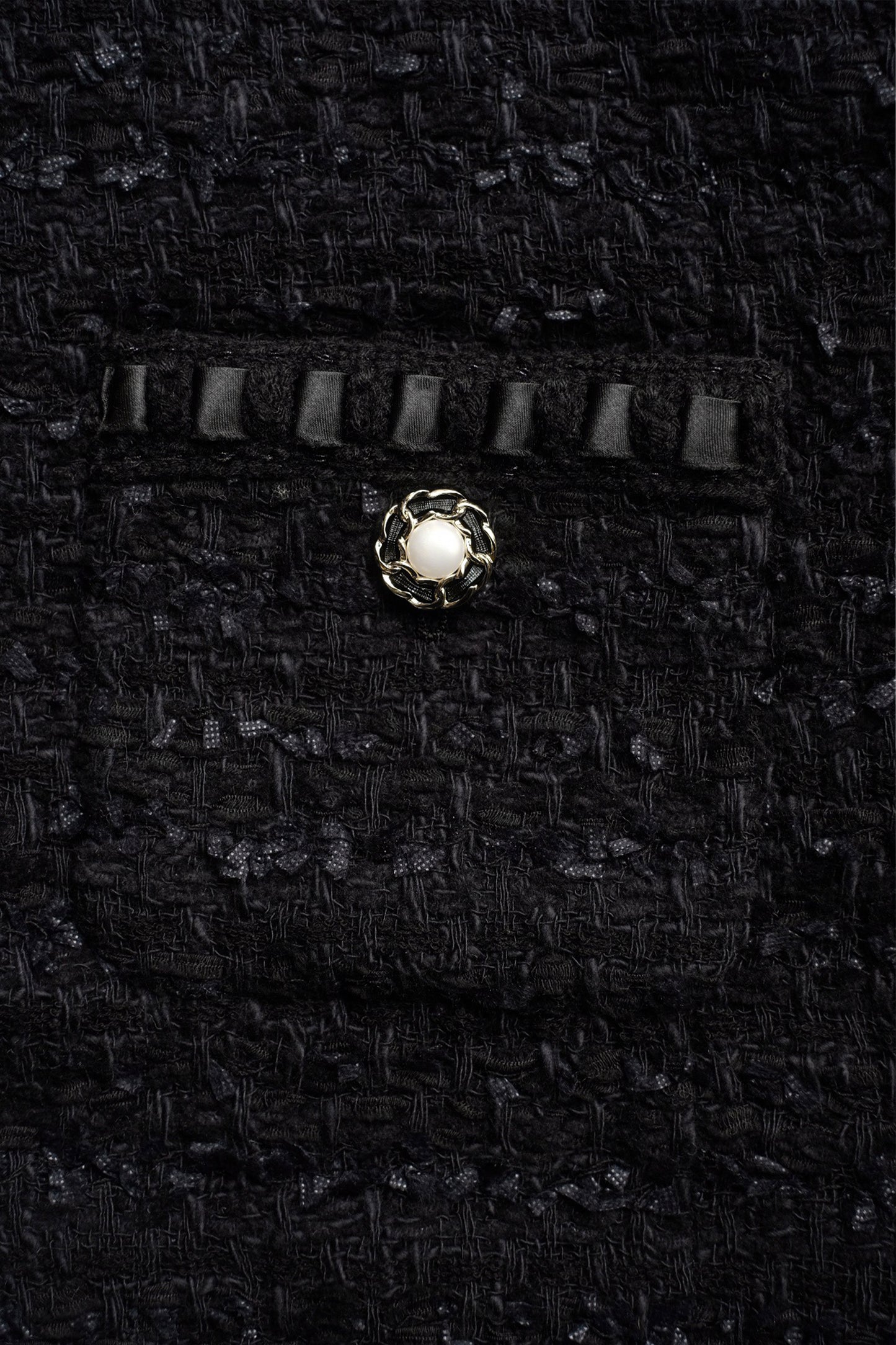 TWEED JACKET/PEARL-BLK