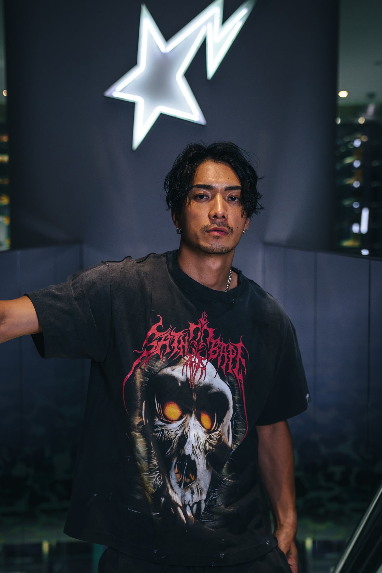 BAPE_SS TEE/SAINT BAPE/BLACK