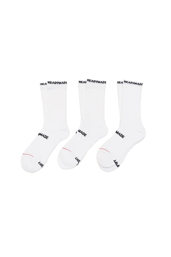 3P CREWSOCKS LOGO/WHT
