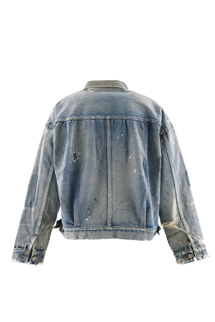 BJ_DENIM JKT/DAMAGE/BLUE