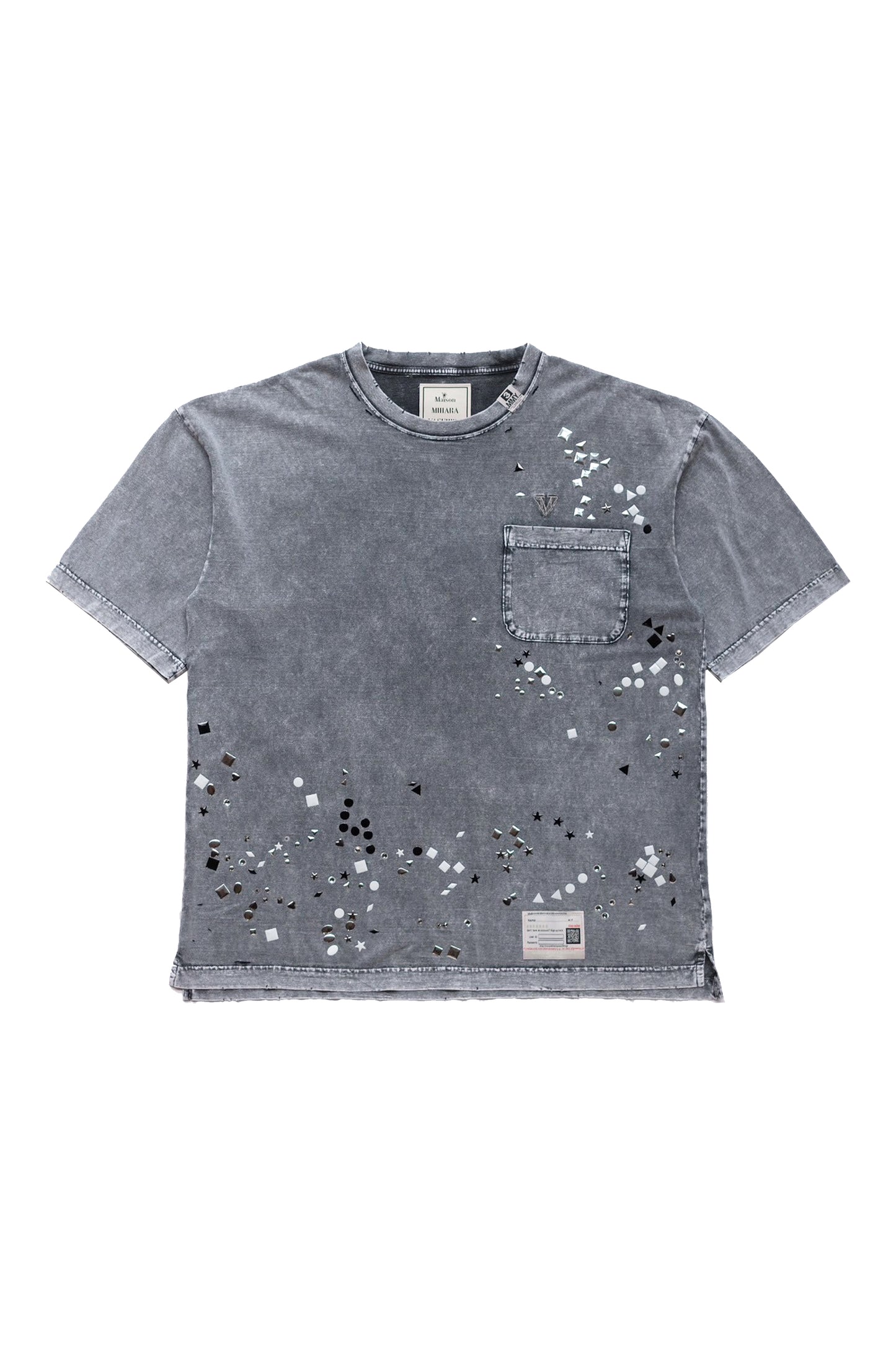 EMBELLISHED BLEACHED TEE