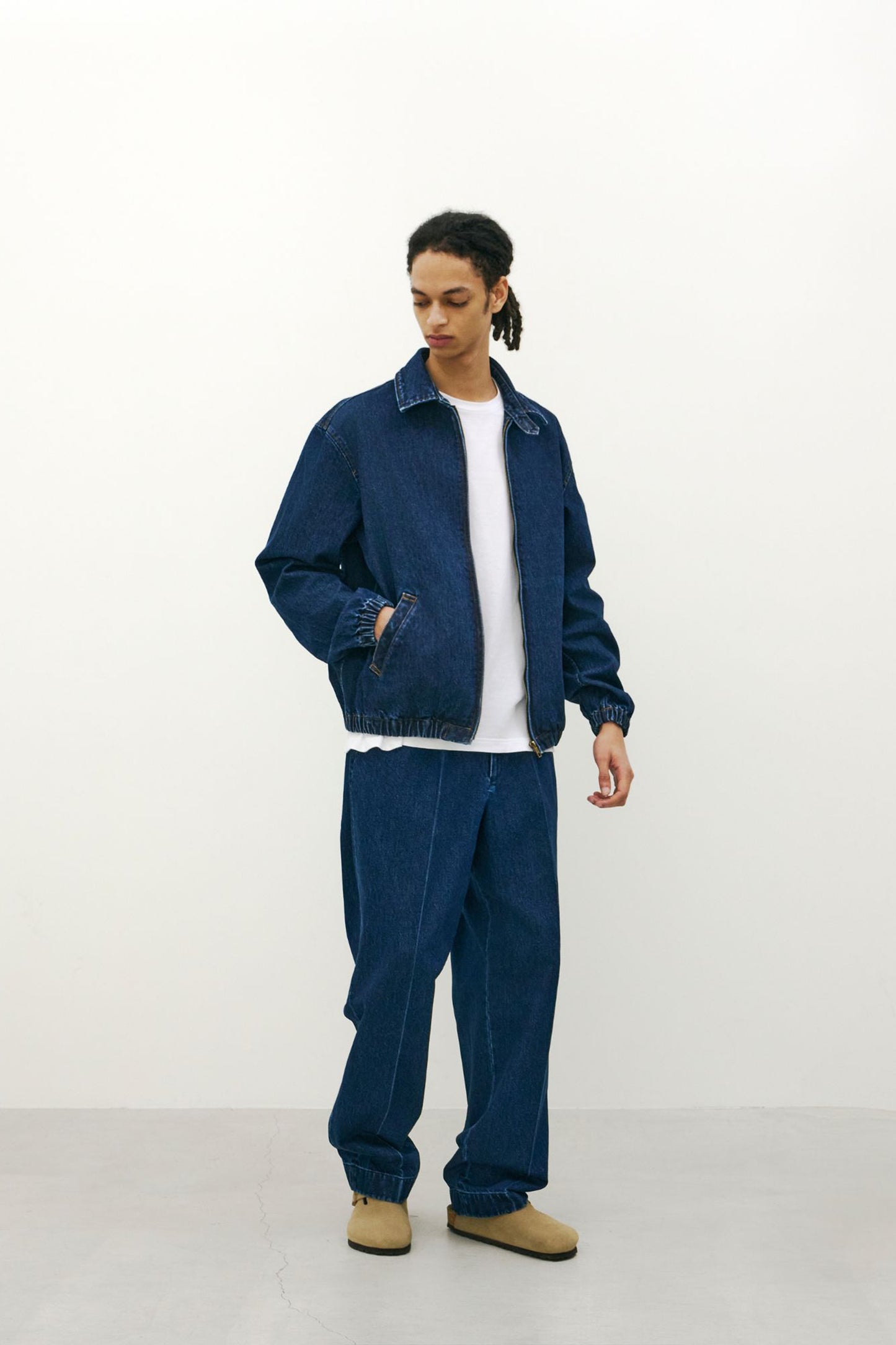 DENIM HARRINGTON JACKET