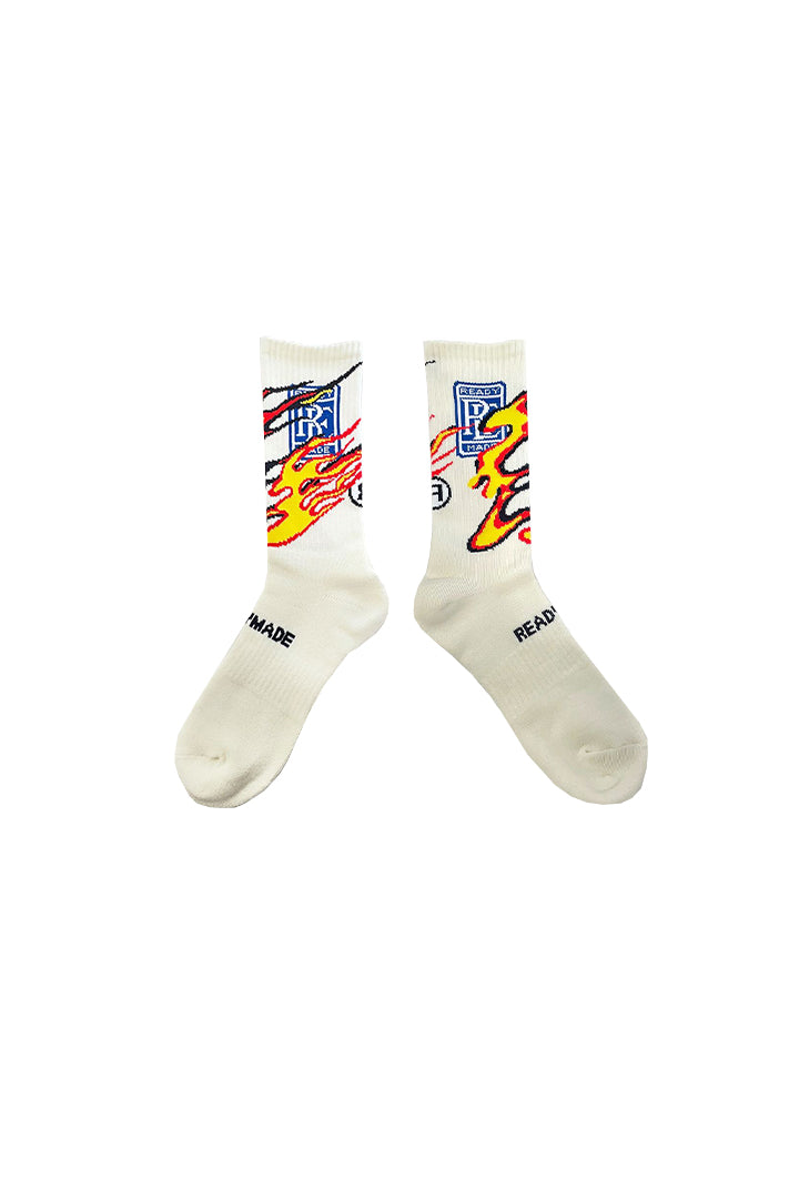 3P CREWSOCKS FIRE/WHT