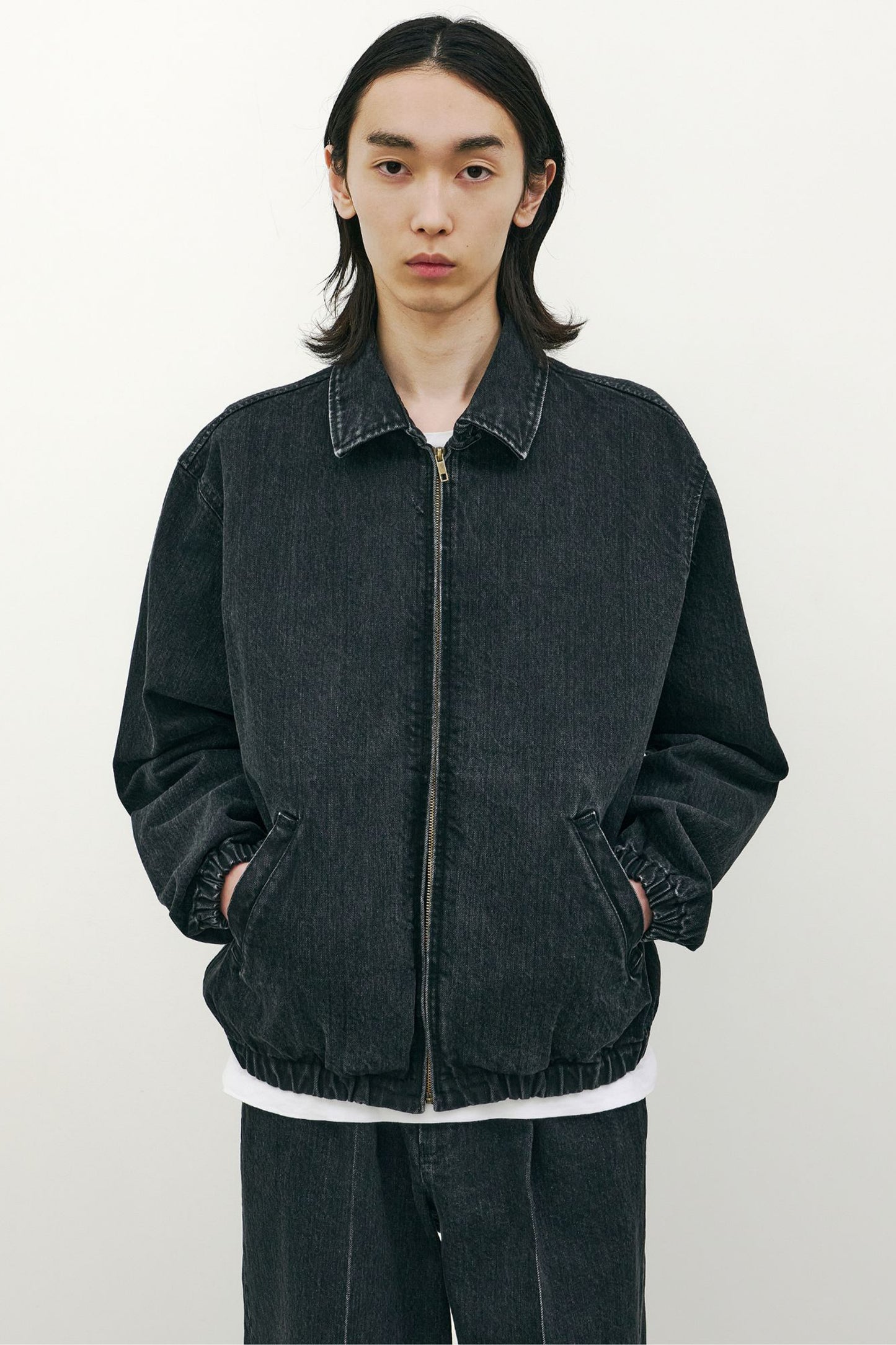 DENIM HARRINGTON JACKET