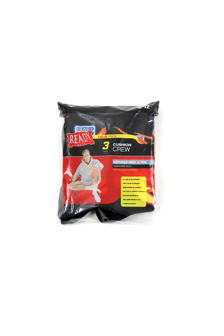 3P CREWSOCKS FIRE/BLK