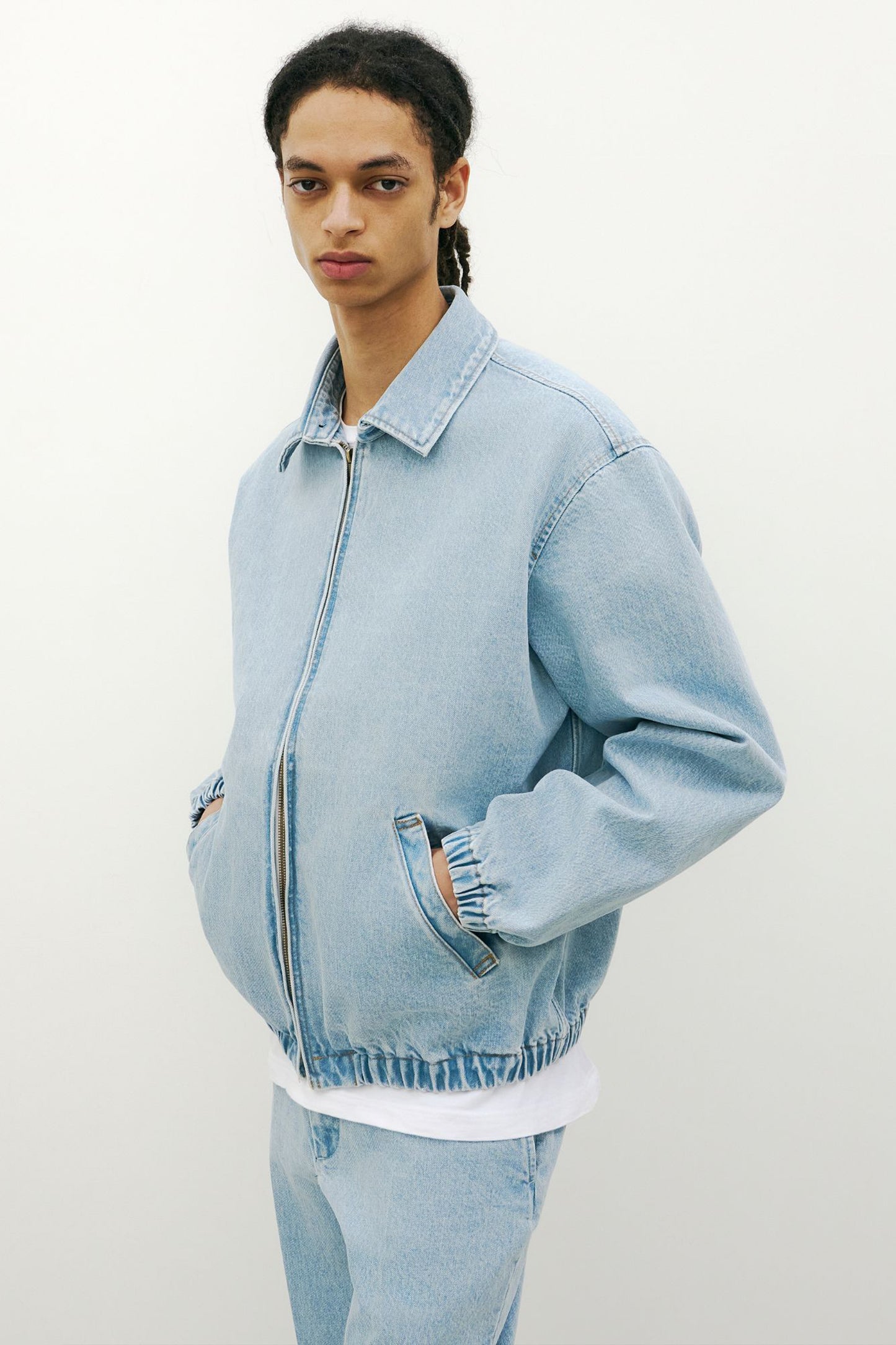 DENIM HARRINGTON JACKET