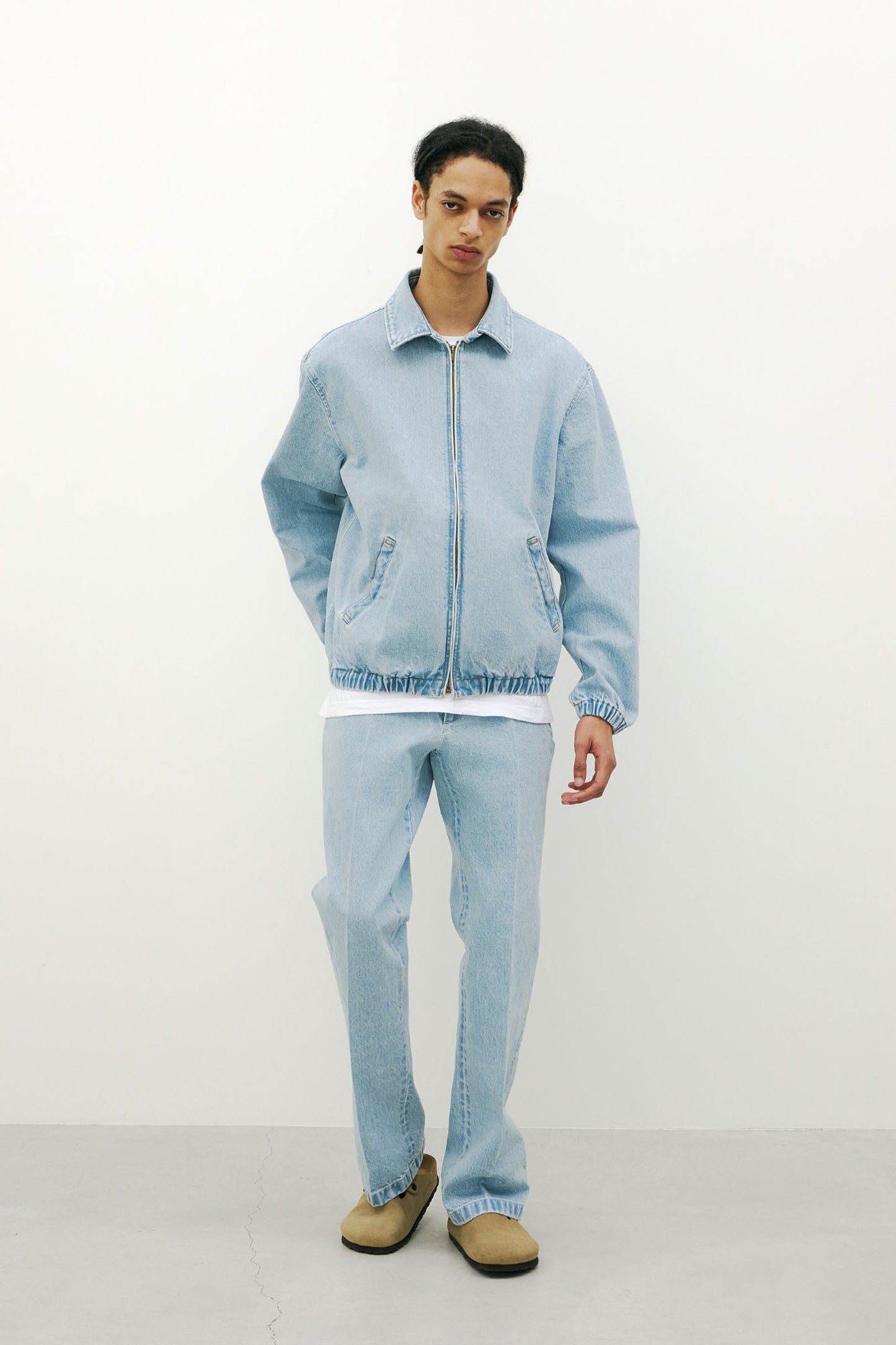 DENIM HARRINGTON JACKET