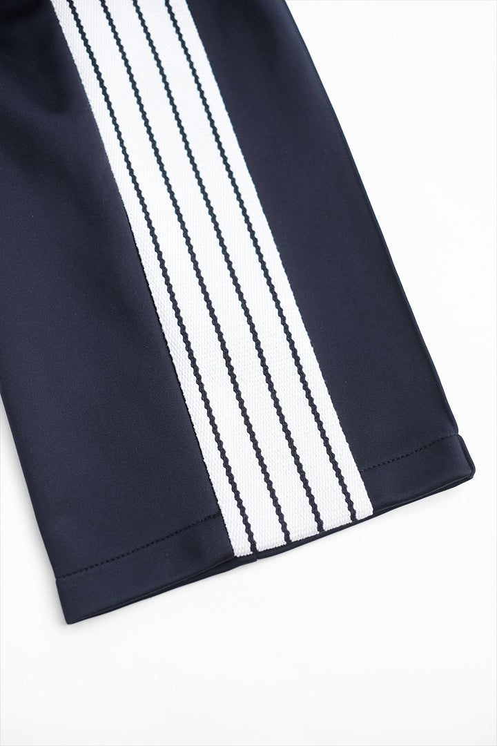 Pintuck and Stripe Relaxed Sweatpant