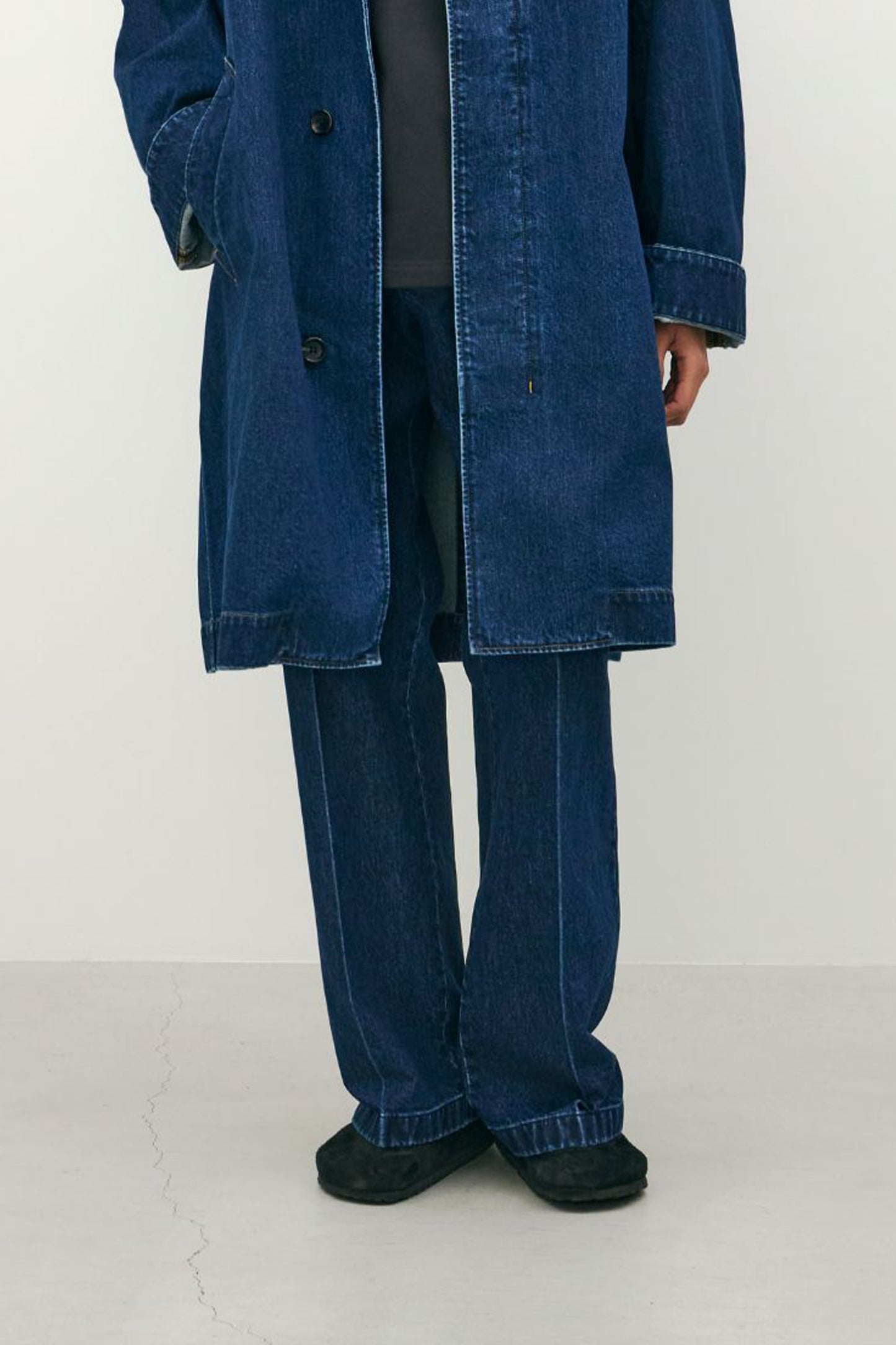DENIM WIDE TROUSERS