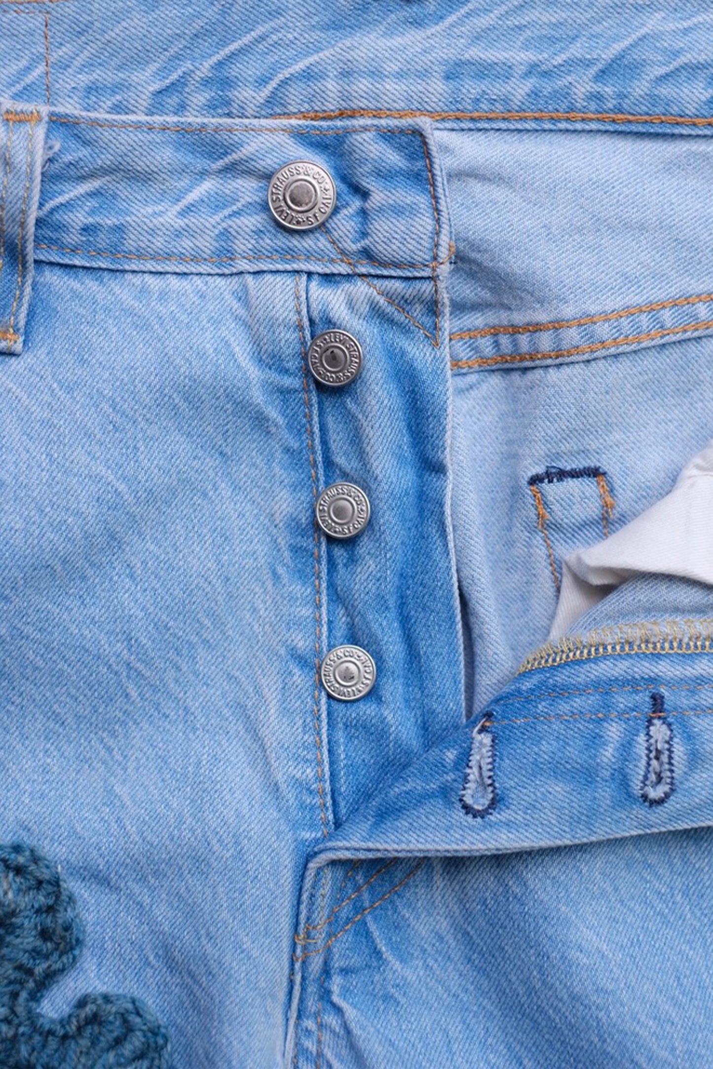 3D cross knit Denim