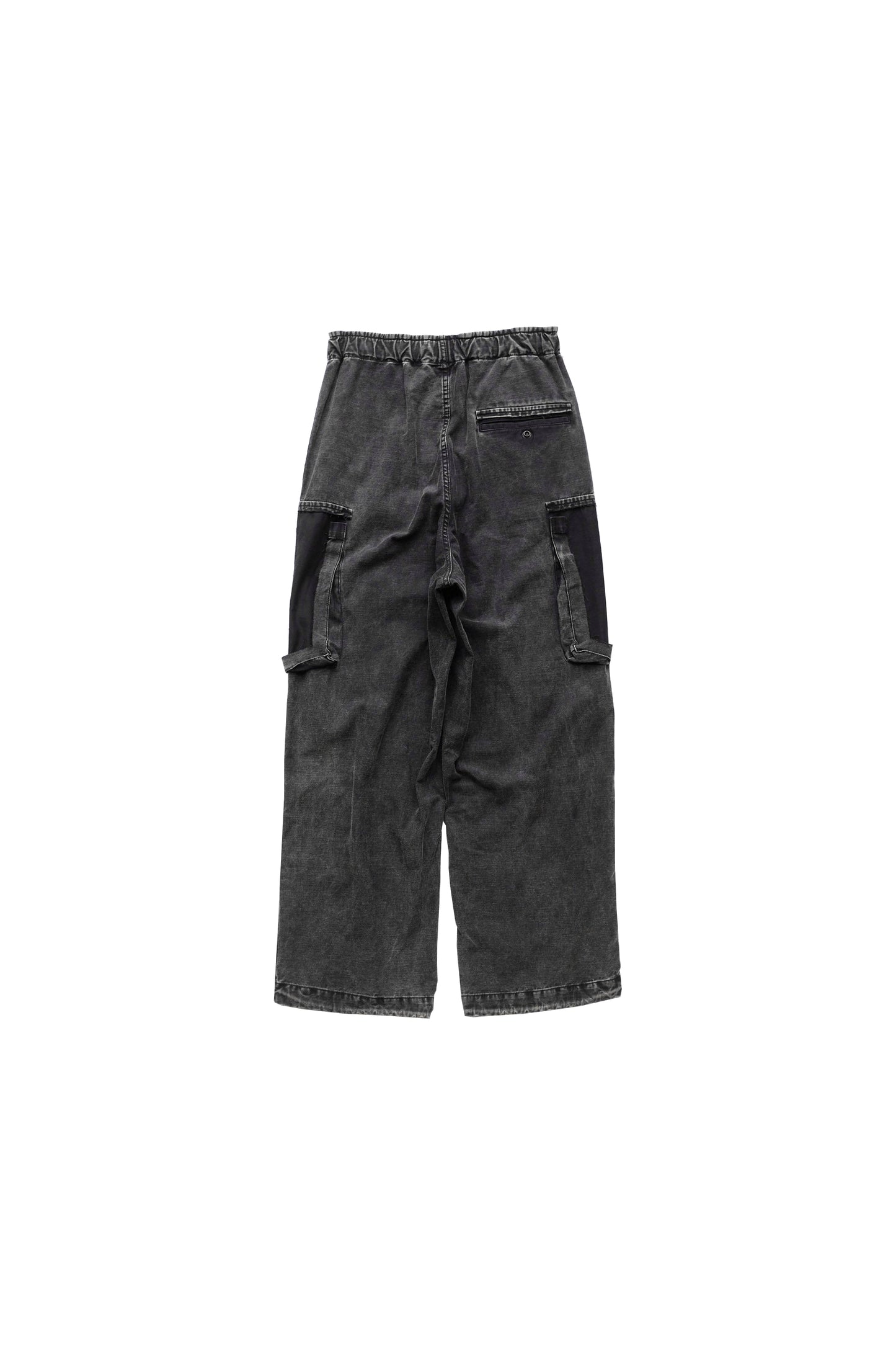 COTTON SATIN CARGO TROUSERS