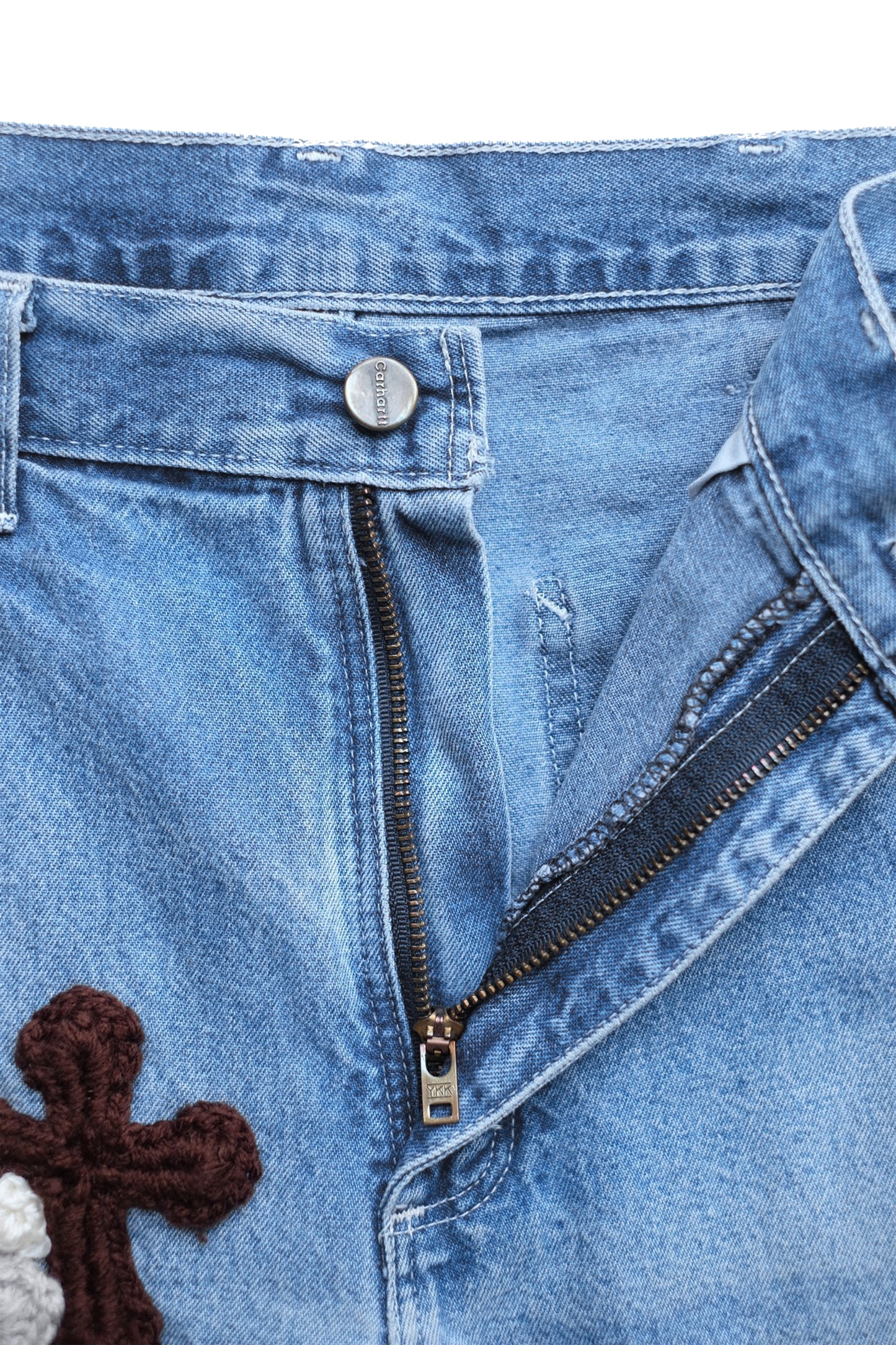3D cross knit Denim