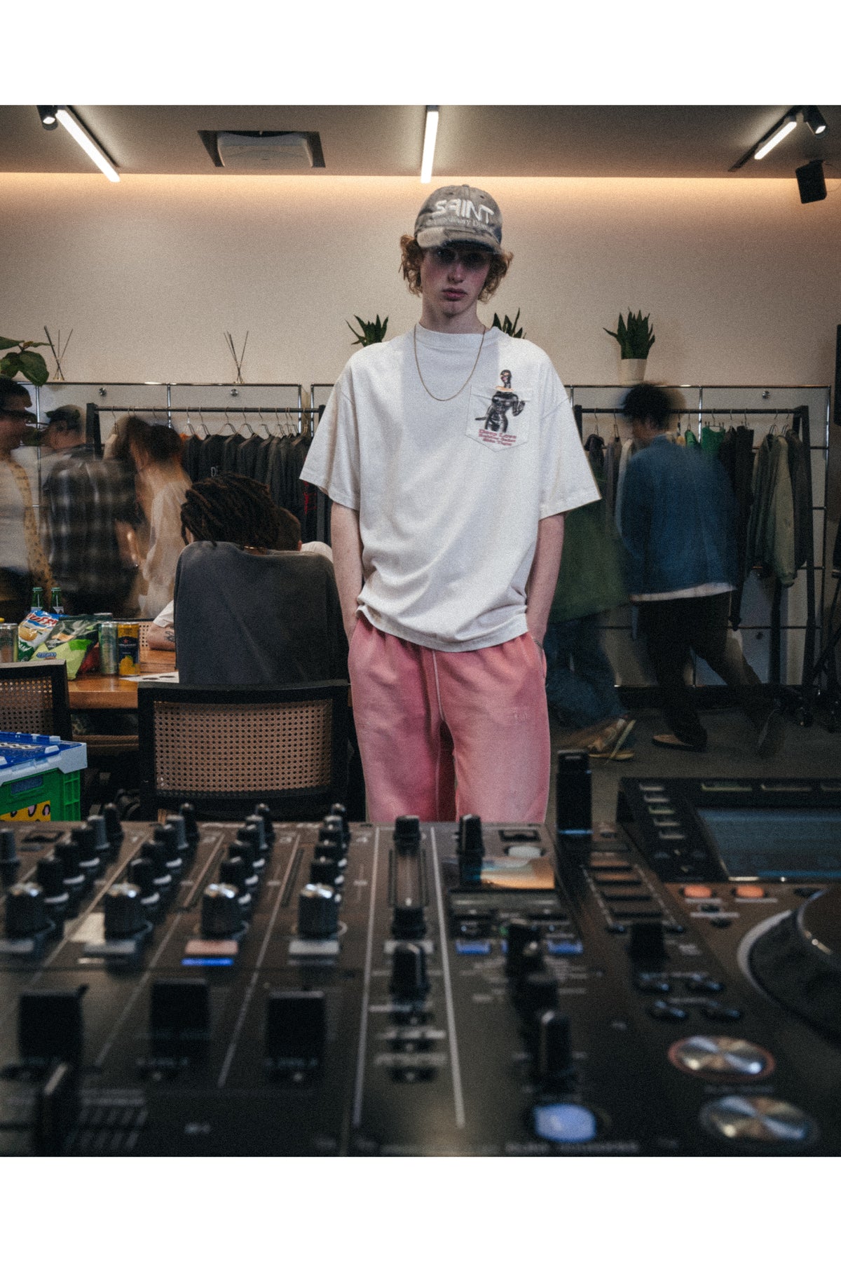 SS T-SHIRT/POCKET/WHITE