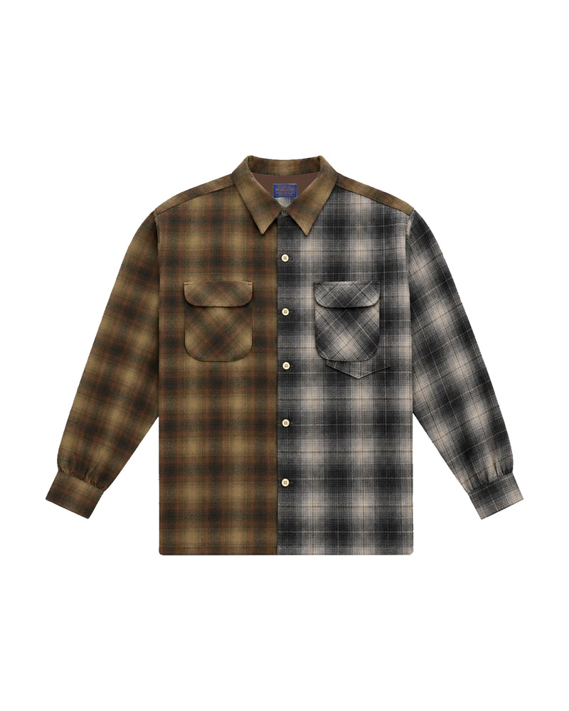 AOOS X PENDLETON OPEN CPLLAR CHECKED SHIRT