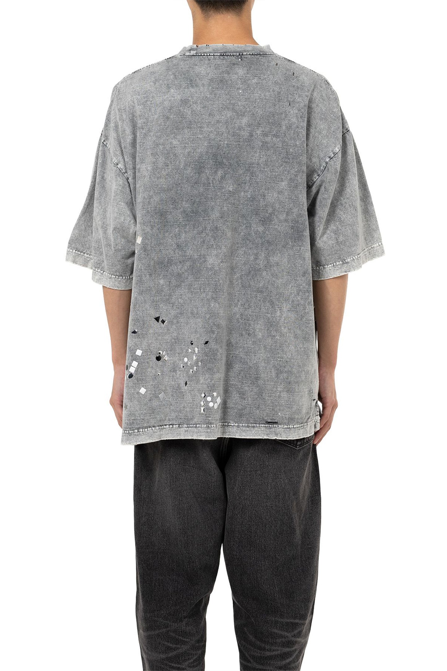 EMBELLISHED BLEACHED TEE
