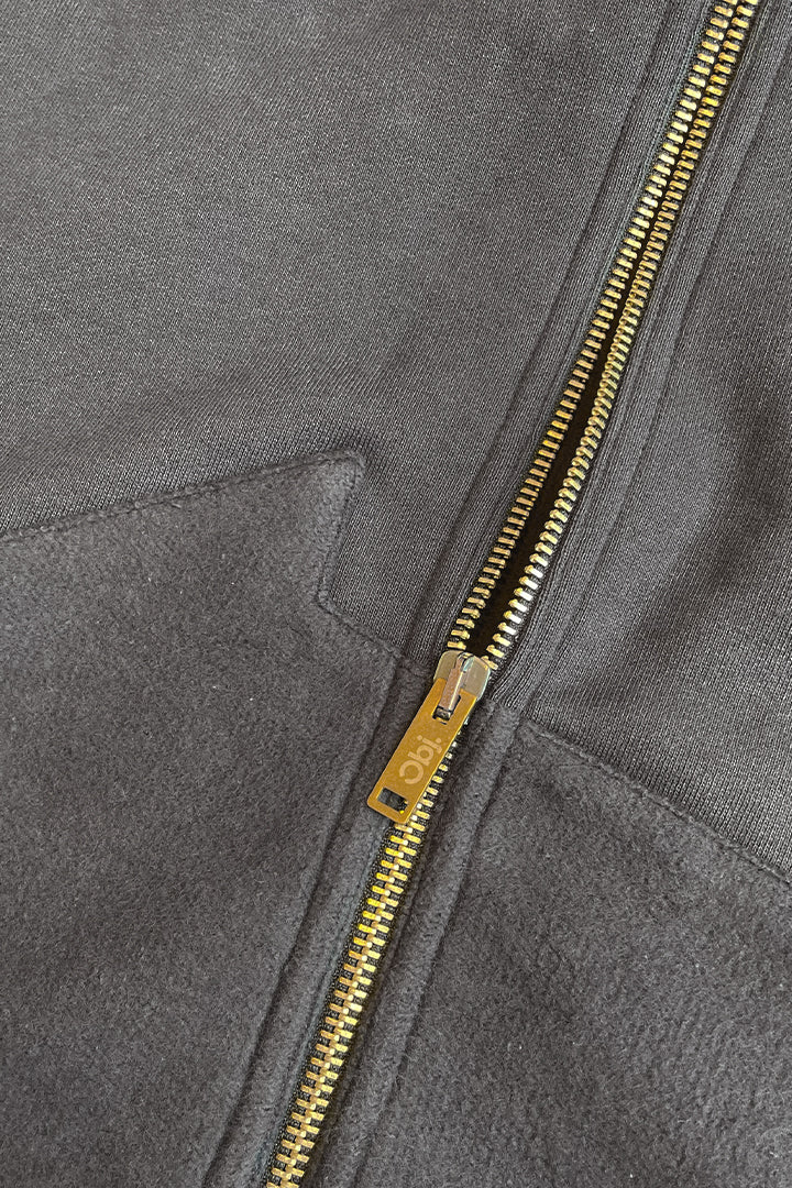 Knitted THOUGHT BUBBLE PANELLED HOODIE