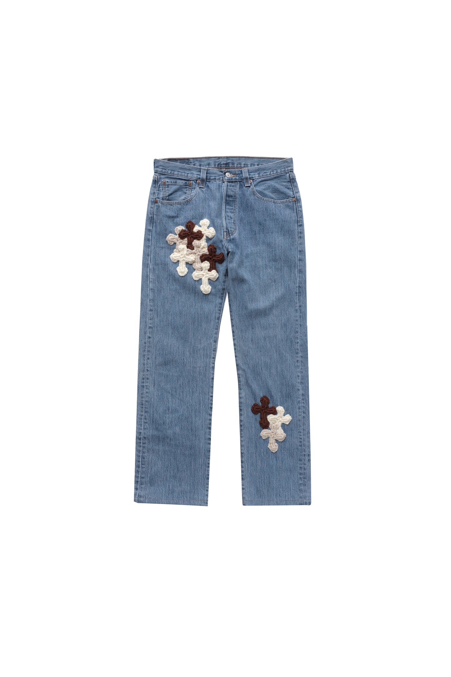 3D cross knit Denim