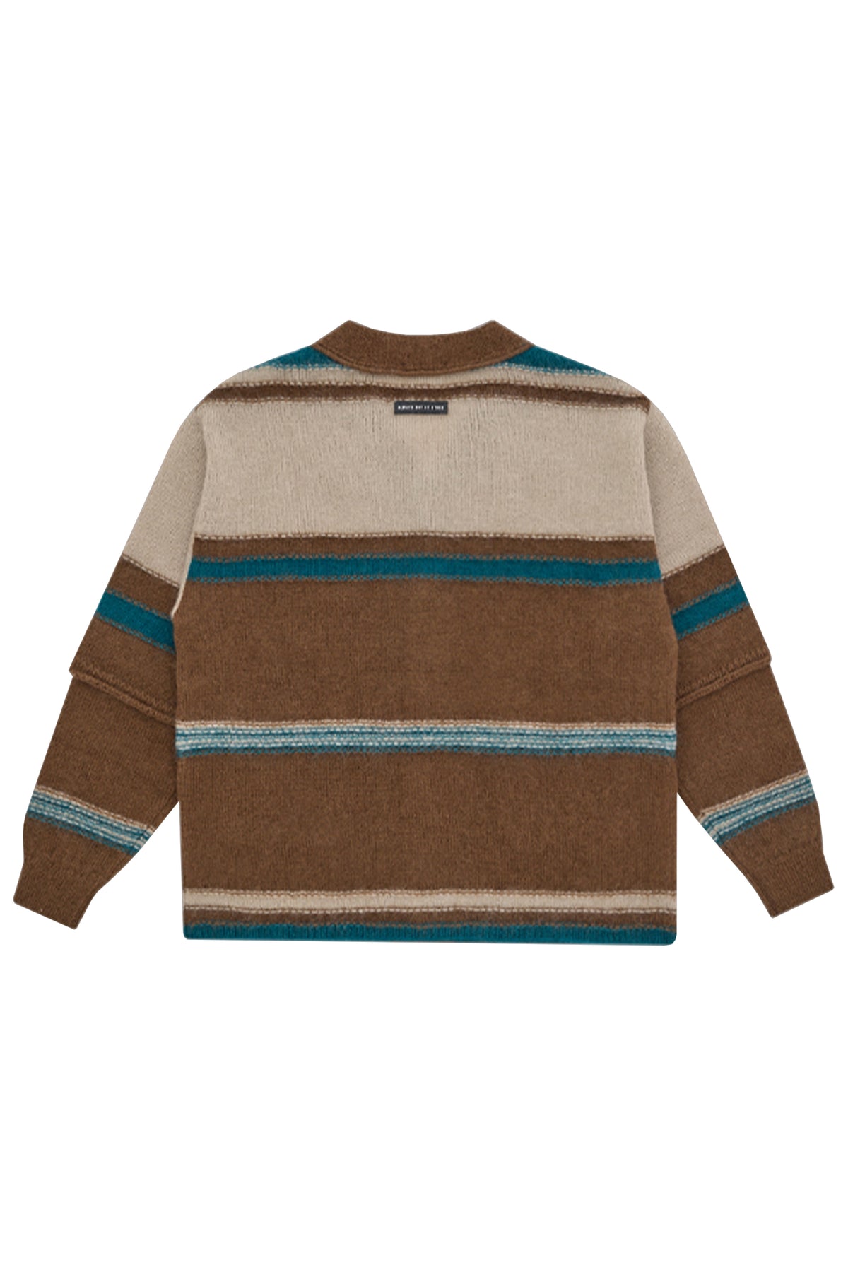 STRIPED KNIT  MOHAIR CARDIGAN