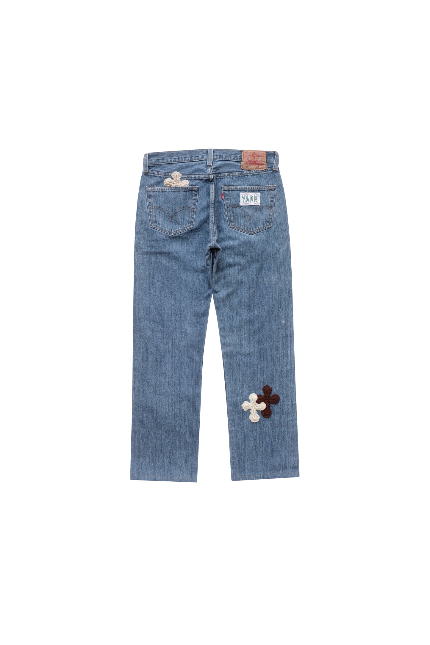 3D cross knit Denim