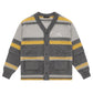 STRIPED KNIT  MOHAIR CARDIGAN