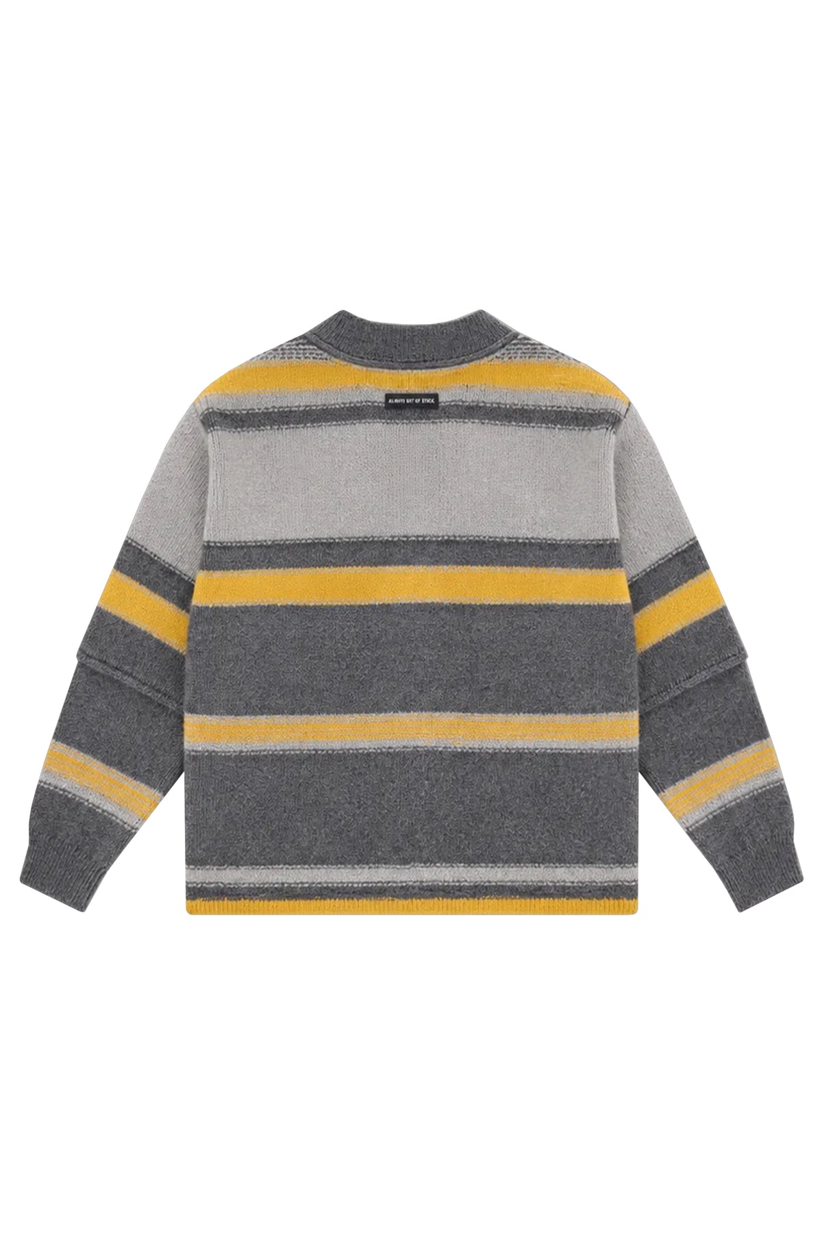 STRIPED KNIT  MOHAIR CARDIGAN