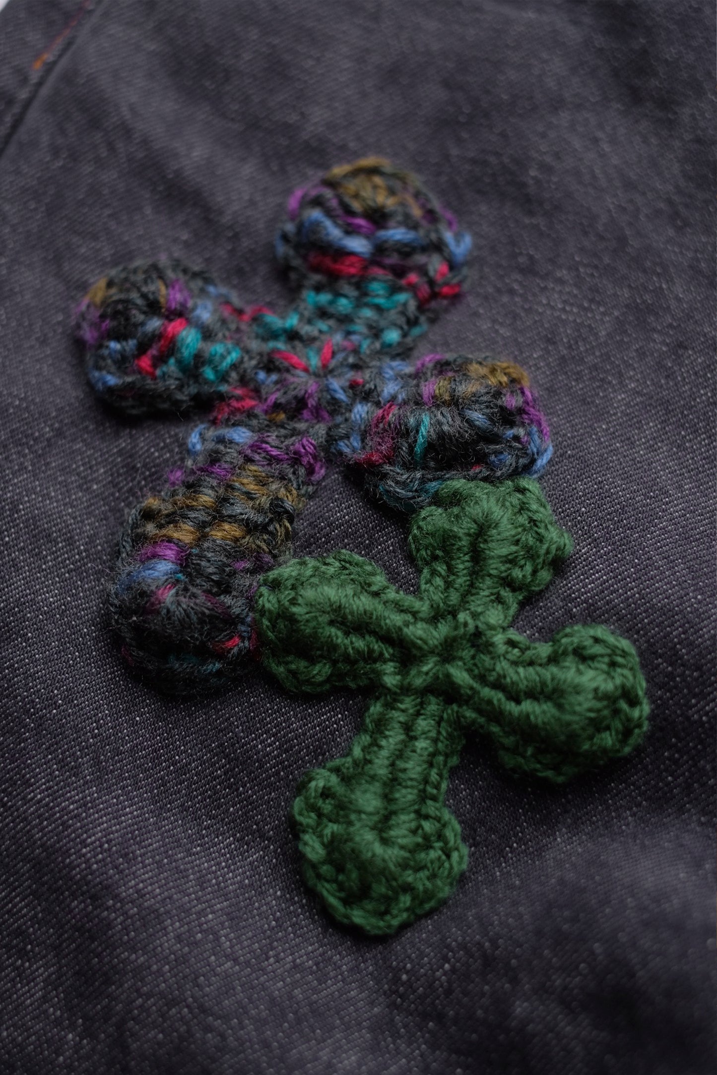 3D cross knit Denim