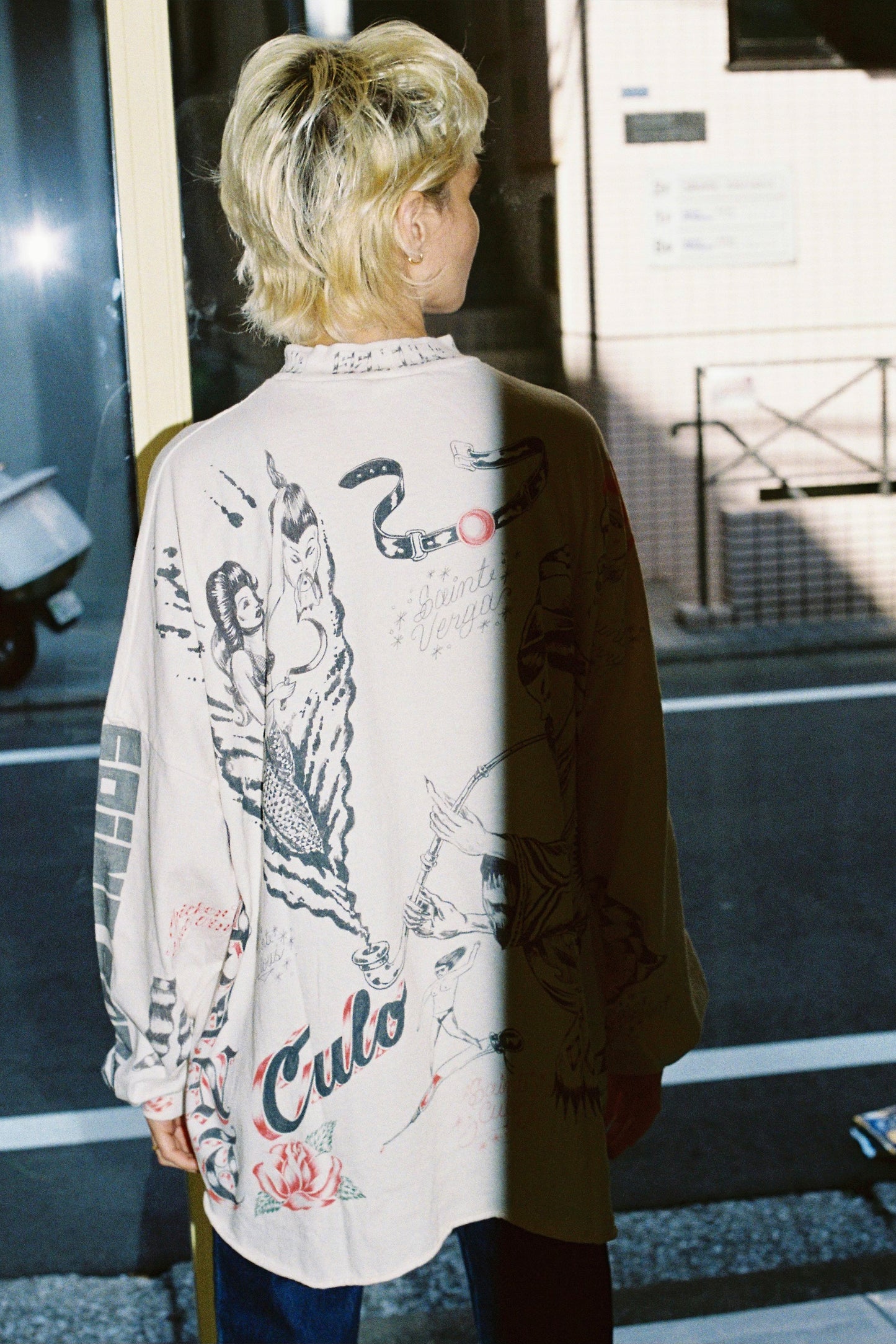 ALX_LS TEE/ DRAWING/WHITE