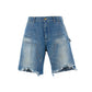 DOUBLE KNEE SHORTS/BLUE
