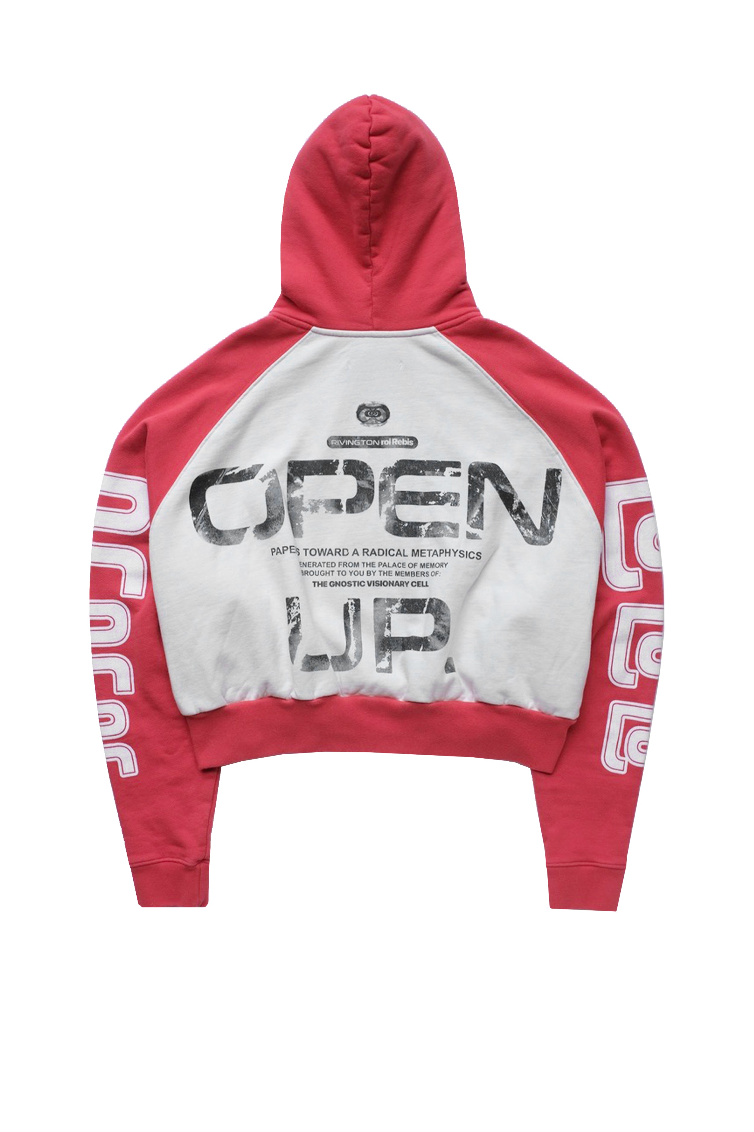 RRR123(アールアールアールワンツースリー)/OPEN UP AGAPE HOODIE