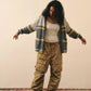 STRIPED KNIT  MOHAIR CARDIGAN