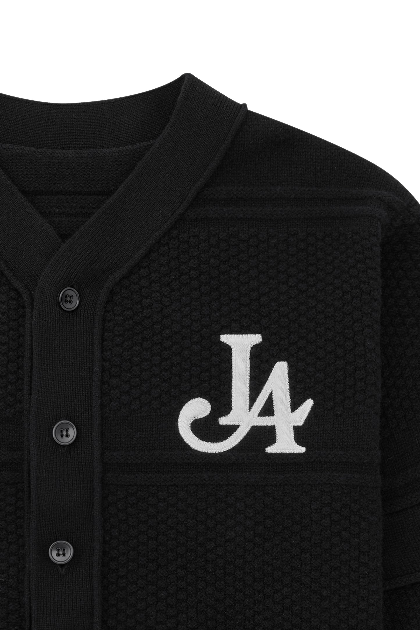 LA LOGO STRIPED CARDIGAN
