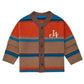 LA LOGO STRIPED CARDIGAN