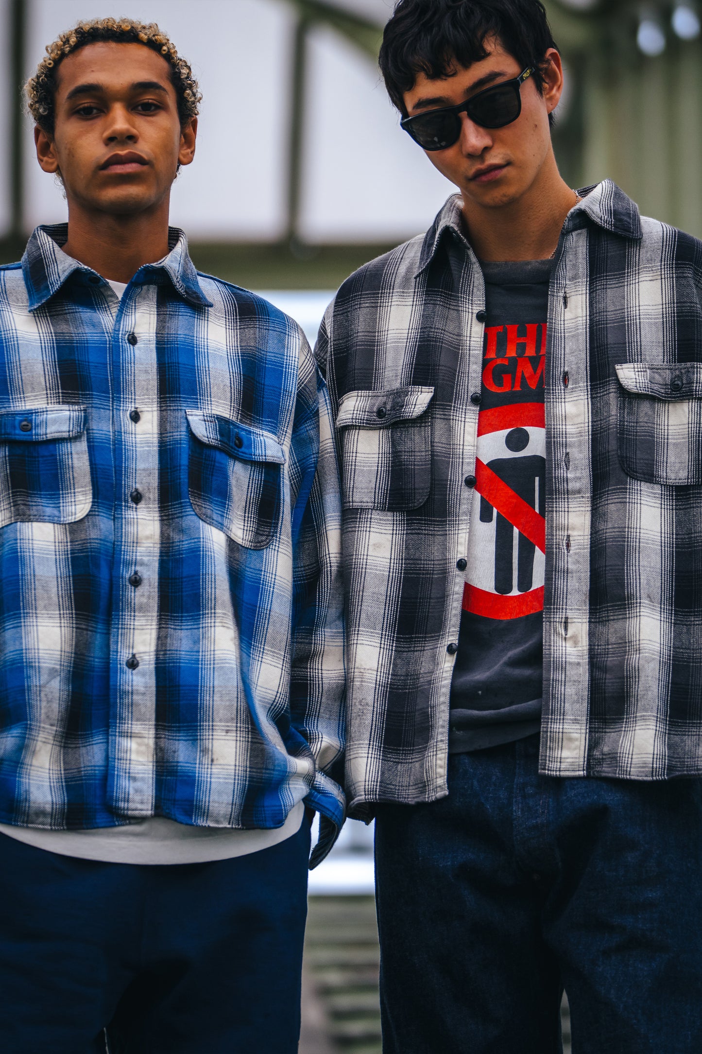 BB_FLANNEL SHIRT/ CHECK/BLACK