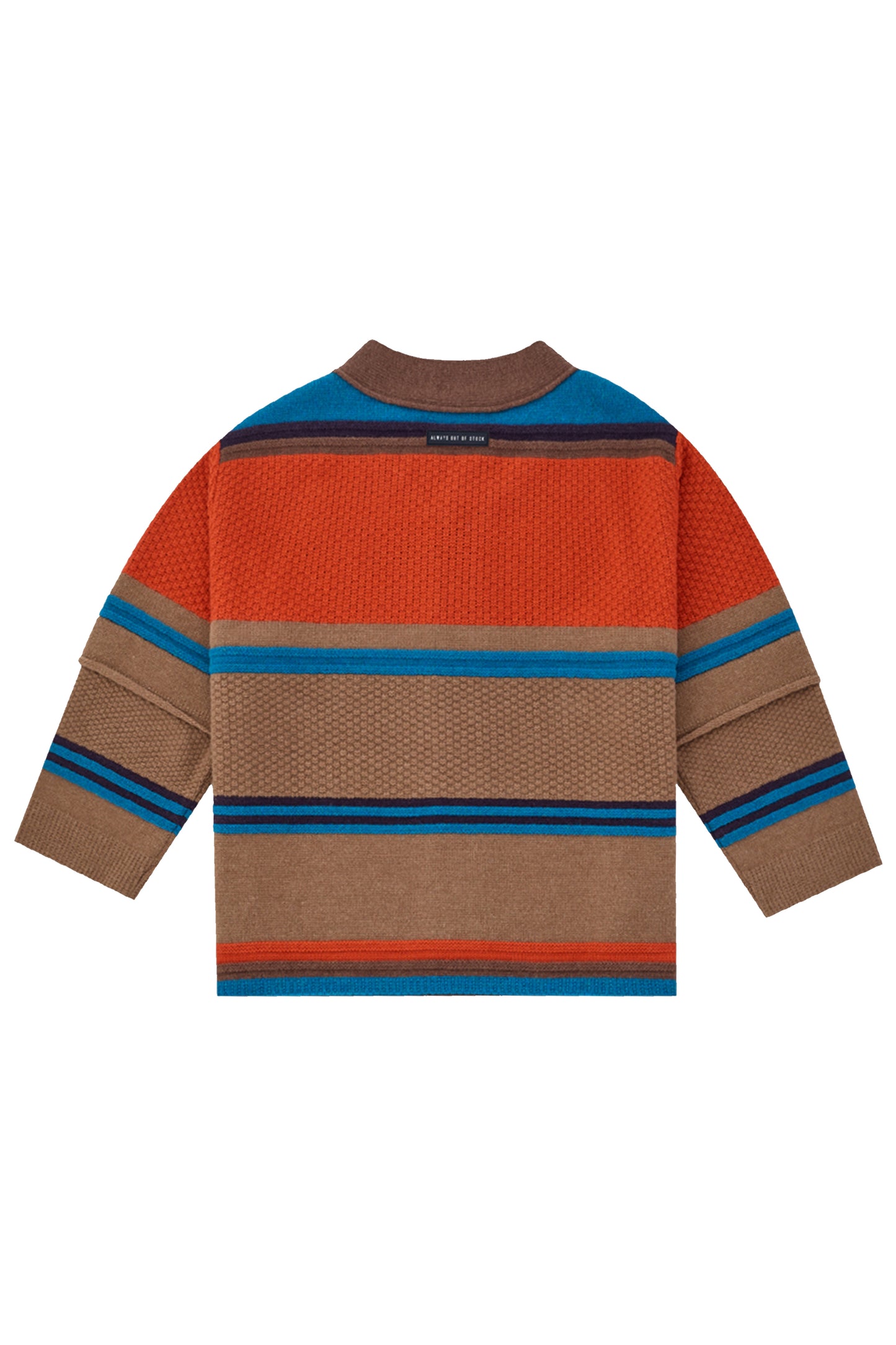 LA LOGO STRIPED CARDIGAN