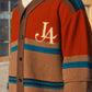 LA LOGO STRIPED CARDIGAN