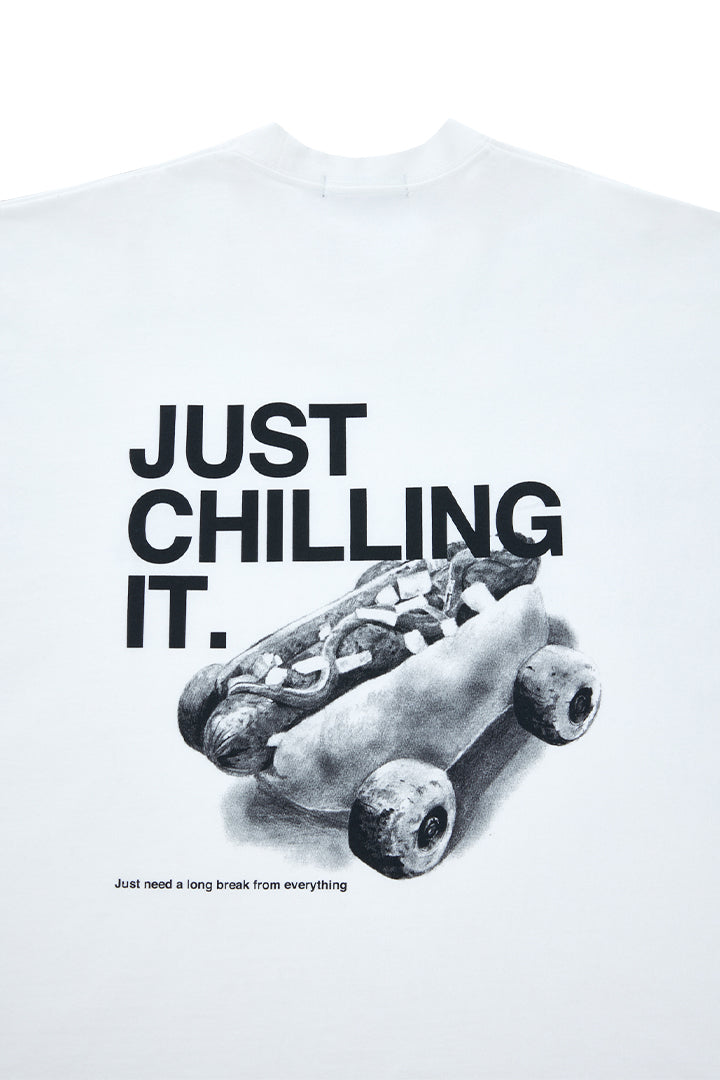 JUST CHILLING IT DROP SHOULDER S/S TEE