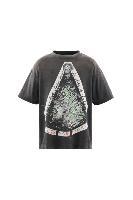 JR_SS T-SHIRT/VOTE F LIGHT/BLK