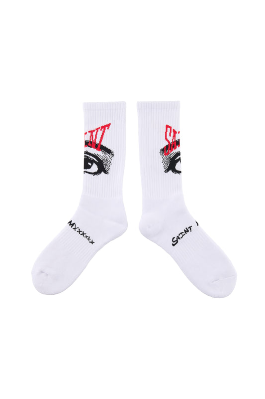 SOCKS/EYE/WHITE