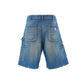 DOUBLE KNEE SHORTS/BLUE