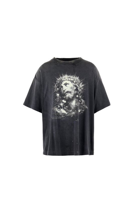 SS TEE/JESUS/BLACK