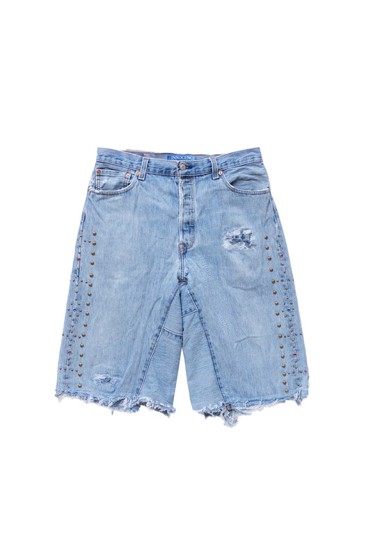 BAGGY STUDS DENIM  SHORTS