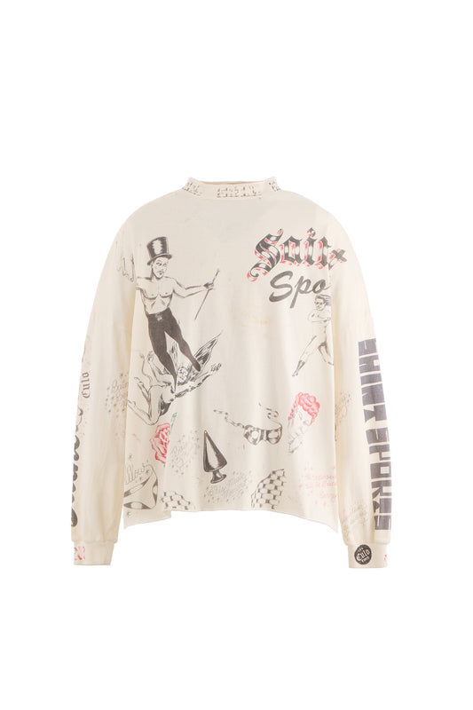 ALX_LS TEE/ DRAWING/WHITE