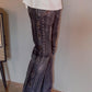 LEATHER STUDS DENIM PANTS
