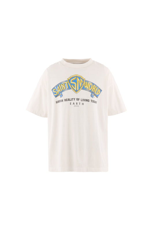 SS T-SHIRT/SAINTWORLD/WHITE