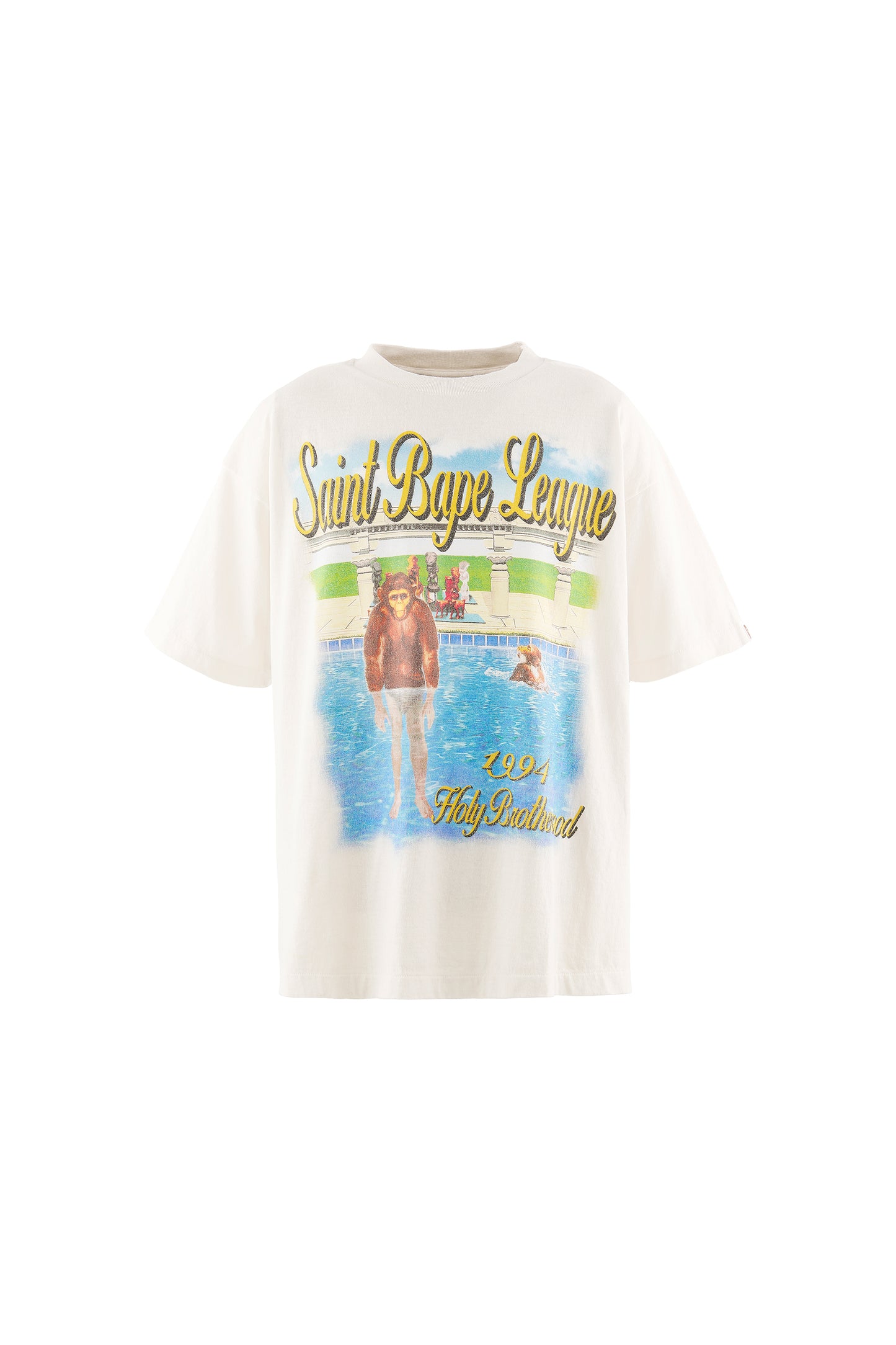 BAPE_SS T-SHIRT/POOL/WHITE