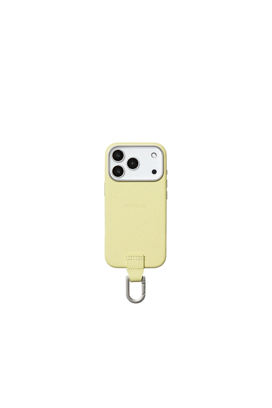 iPhone カラビナレザーケース【17. 16】/ Butter Yellow