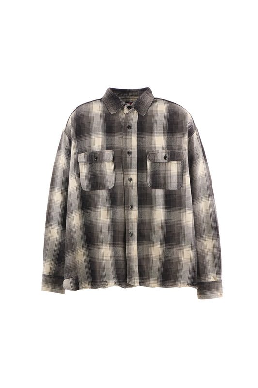 BB_FLANNEL SHIRT/ CHECK/BLACK